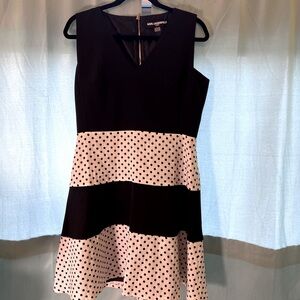 Special occasion polka dot knee length dress